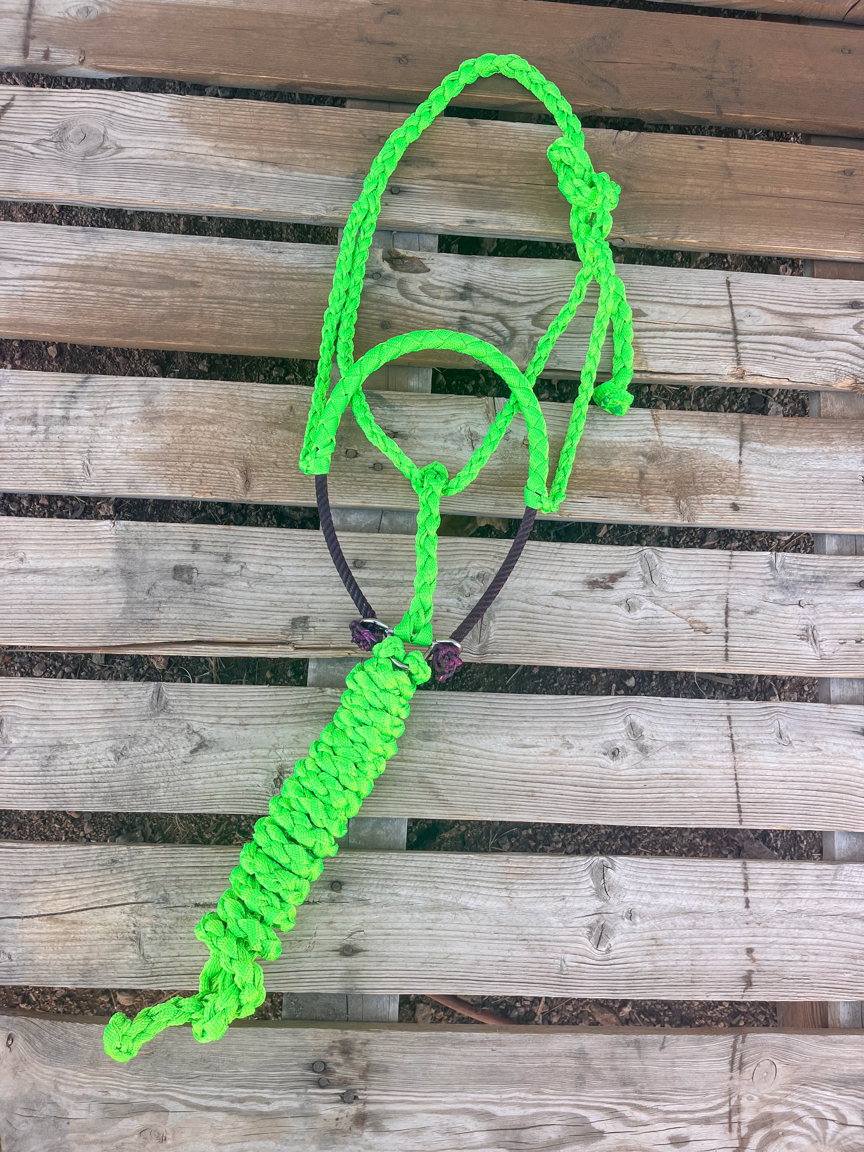 Custom Neon Green Lariat Halter