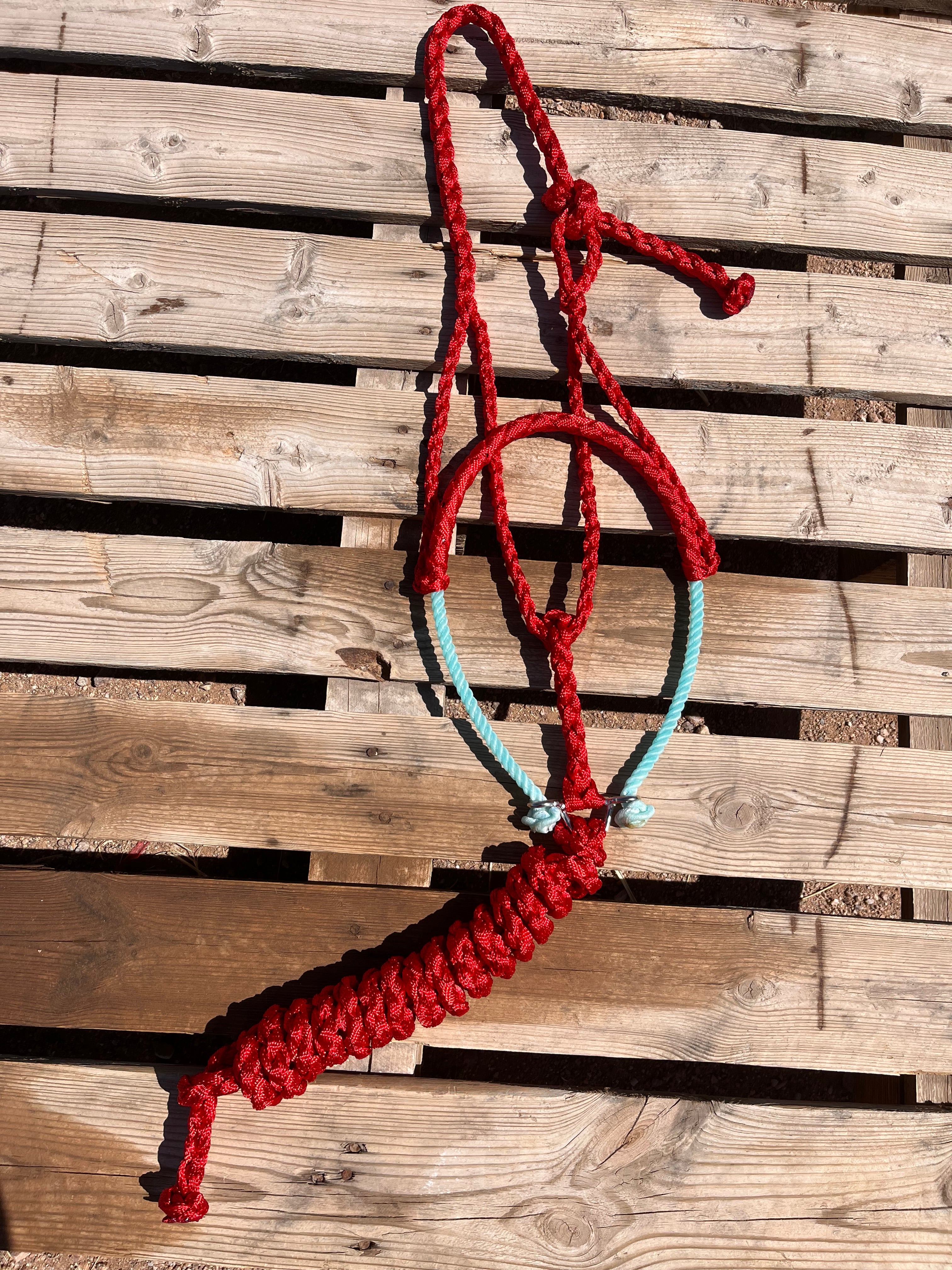 Custom Red Lariat Halter