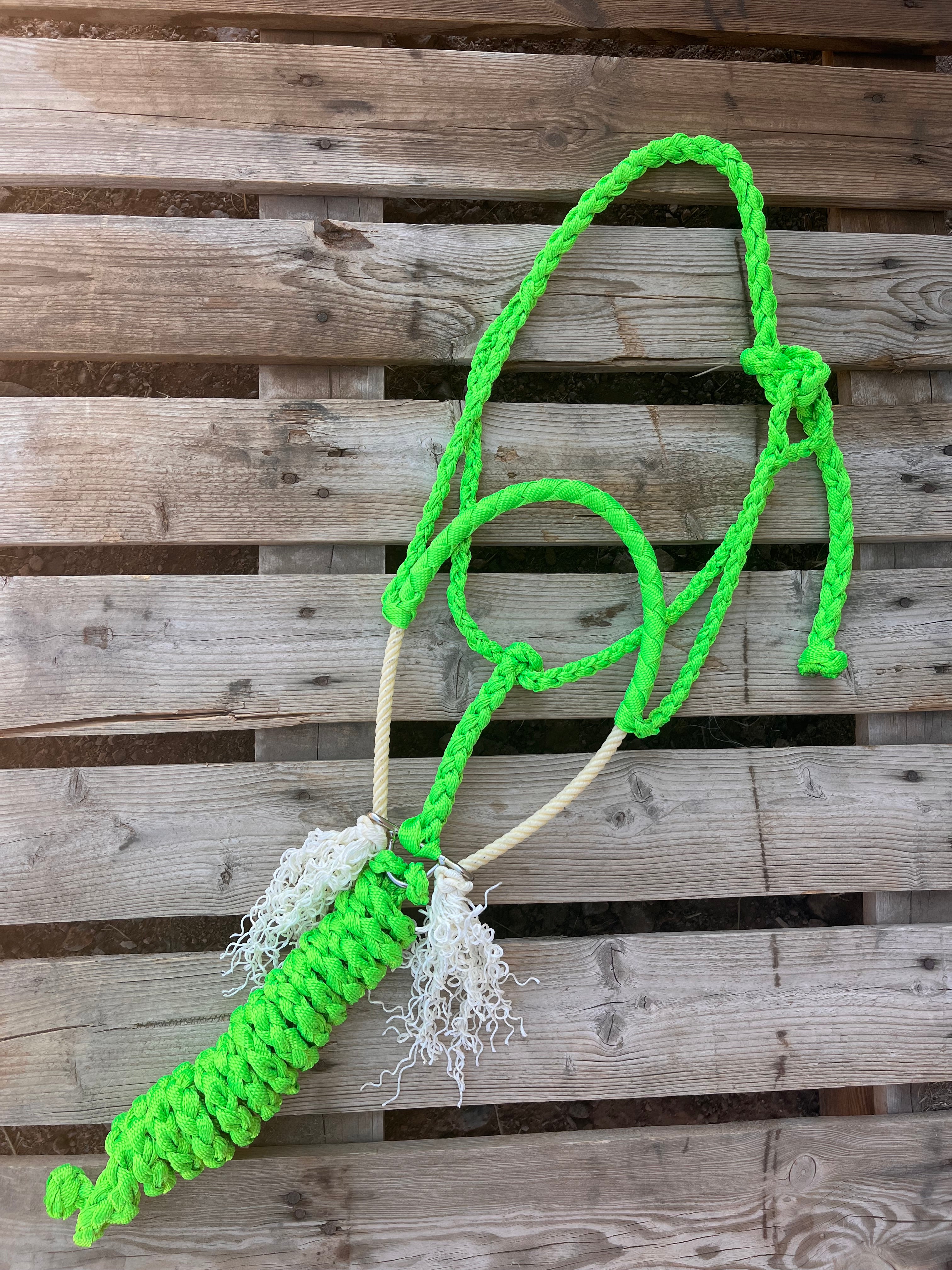 Custom Neon Green Lariat Halter