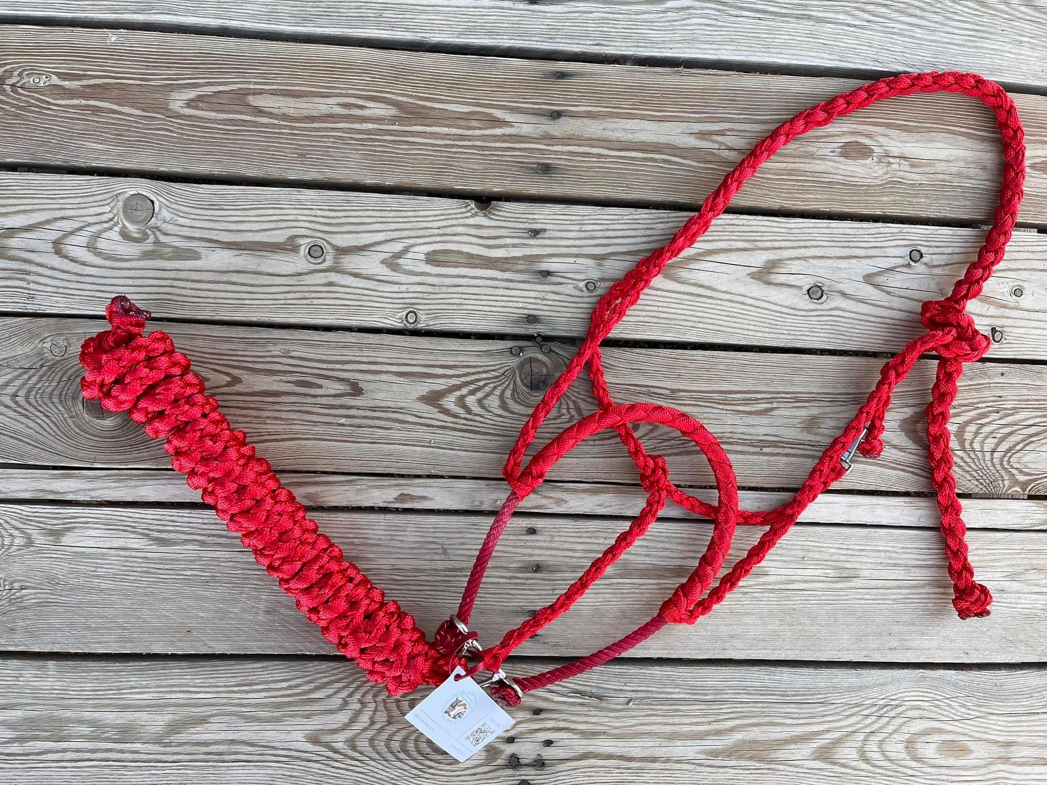 Custom Red Lariat Halter