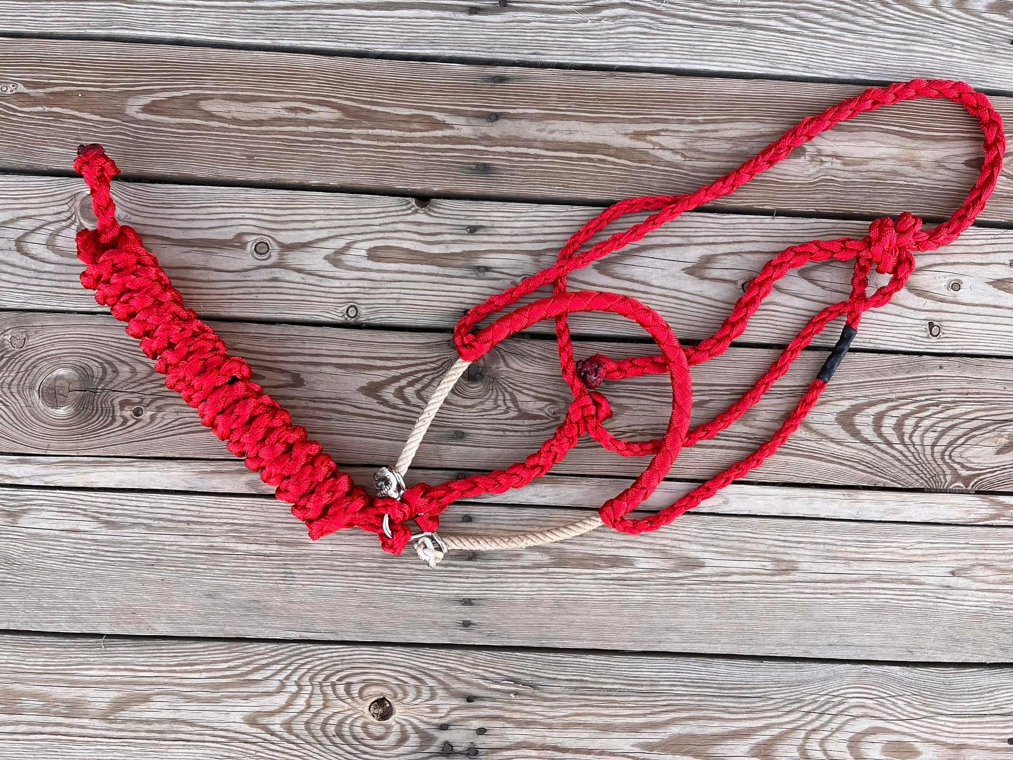 Custom Red Lariat Halter